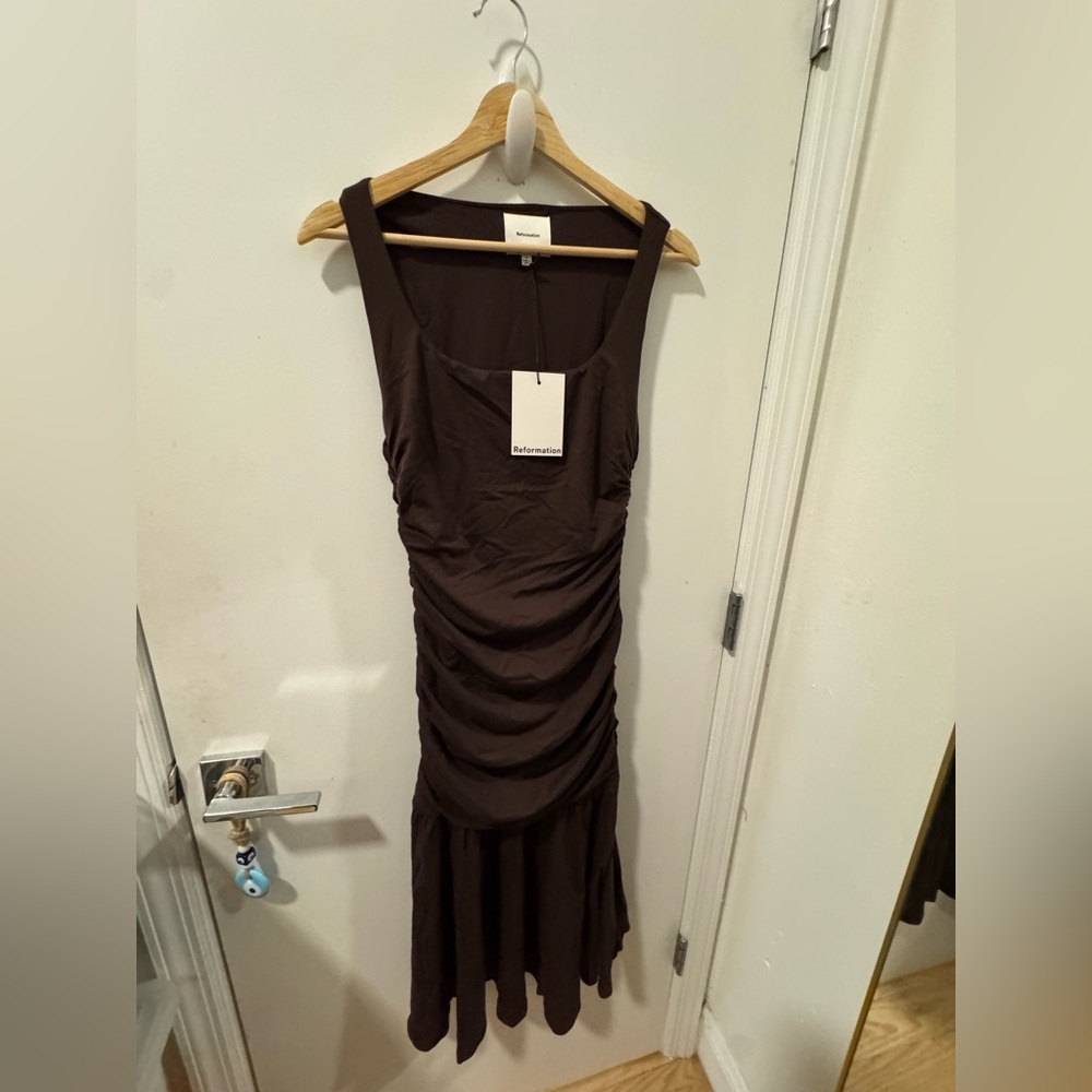 NWT reformation Kayla knit dress in mole - size s - Picture 5 of 6